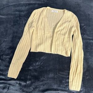 Yellow cropped cardigan